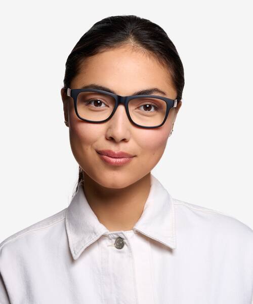 Matte Black Gamble -  Plastic Eyeglasses