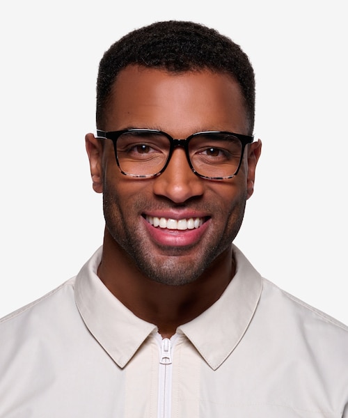 Blocks Black Clear PlasticEyeglass Frames for Men from EyeBuyDirect