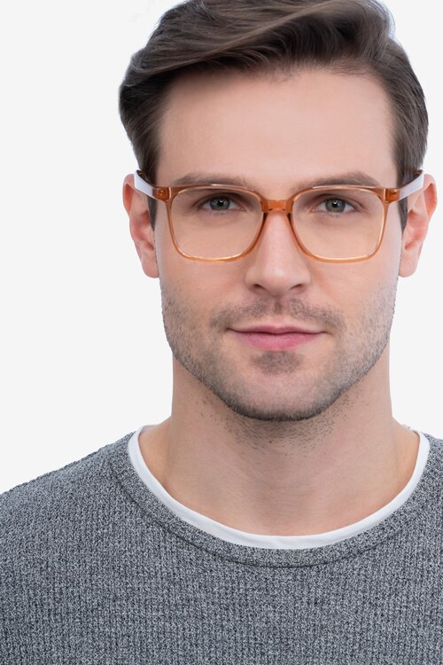 Blocks Clear Brown PlasticEyeglass Frames for Men from EyeBuyDirect