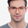 Blocks Clear Brown PlasticEyeglass Frames for Men from EyeBuyDirect