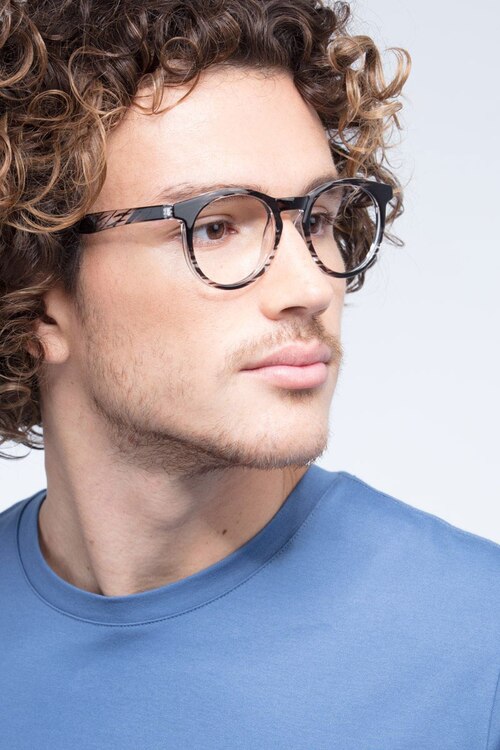 Thrill Black Clear PlasticEyeglass Frames for Men from EyeBuyDirect