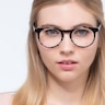Thrill Black Clear PlasticEyeglass Frames for Women from EyeBuyDirect