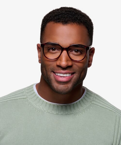 The Beat Burgundy PlasticEyeglass Frames for Men from EyeBuyDirect
