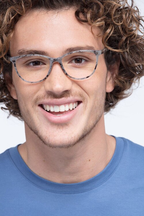 Release Speckled Gray PlasticEyeglass Frames for Men from EyeBuyDirect