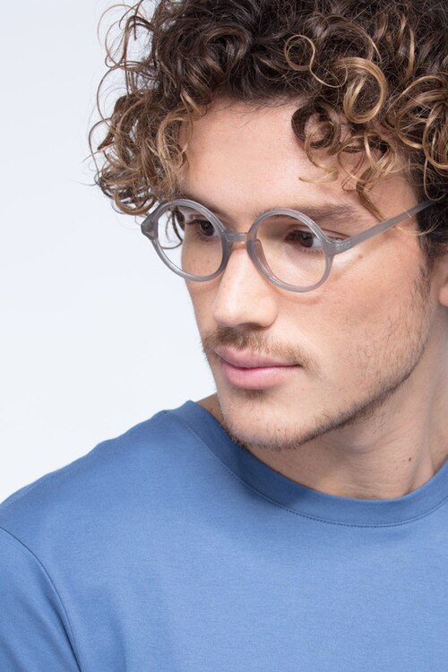 Years Gray Clear PlasticEyeglass Frames for Men from EyeBuyDirect