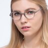 Years Gray Clear PlasticEyeglass Frames for Women from EyeBuyDirect