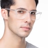 Rhode Island Matte Clear AcetateEyeglass Frames for Men from EyeBuyDirect