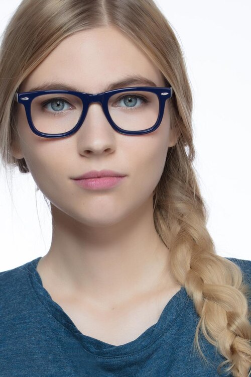 Blizzard Navy AcetateEyeglass Frames for Women from EyeBuyDirect