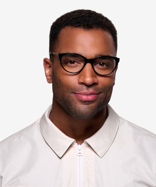 Her Black Acetate-metalEyeglass Frames for Men from EyeBuyDirect