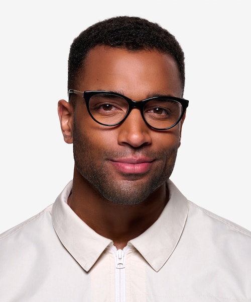 Her Black Acetate, MetalEyeglass Frames for Men from EyeBuyDirect