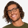 Milo Matte Black PlasticEyeglass Frames for Men from EyeBuyDirect