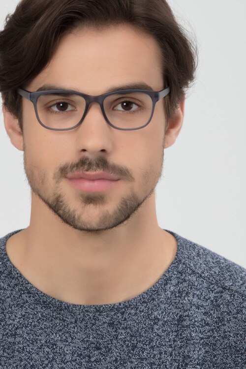 Milo Matte Gray PlasticEyeglass Frames for Men from EyeBuyDirect