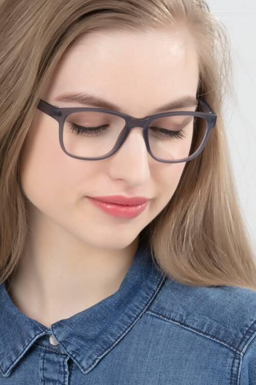 Matte Gray Milo -  Plastic Eyeglasses