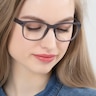 Milo Matte Gray PlasticEyeglass Frames for Women from EyeBuyDirect