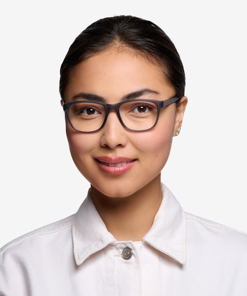 Milo Matte Gray PlasticEyeglass Frames for Women from EyeBuyDirect