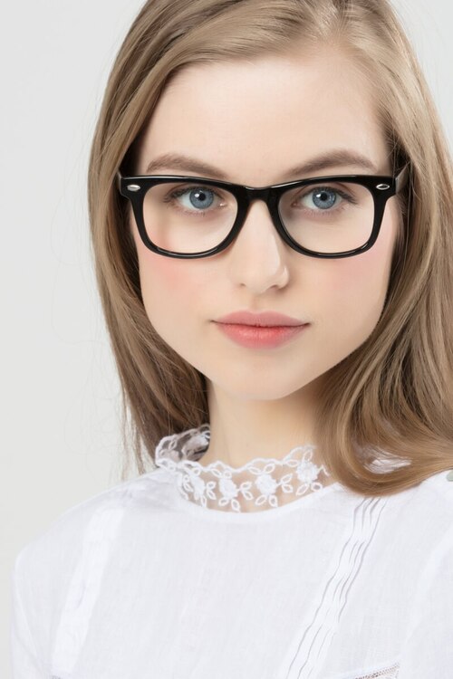Atlee Noir PlastiqueMontures de lunettes de vue pour Femmes d'EyeBuyDirect