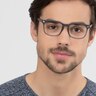 Uptown Matte Gray PlasticEyeglass Frames for Men from EyeBuyDirect