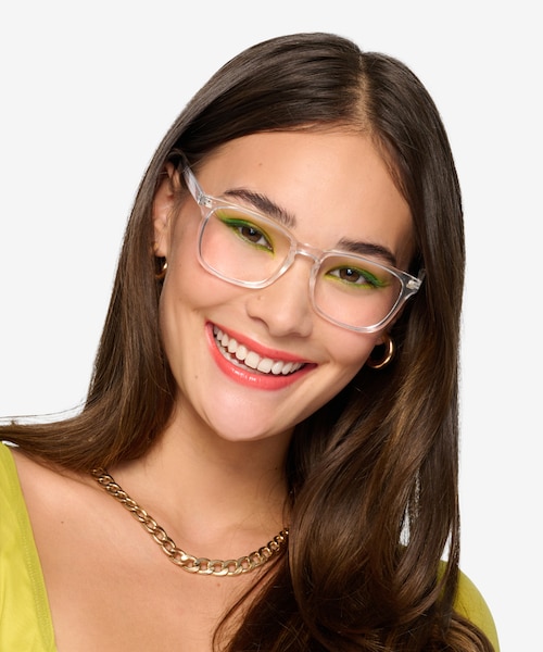 Uptown Square Clear Full Rim Eyeglasses | Eyebuydirect
