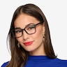 November Matte Black PlasticEyeglass Frames for Women from EyeBuyDirect