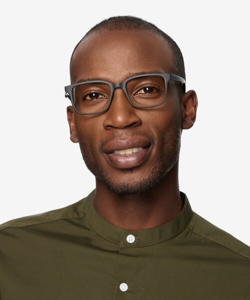 November Matte Black PlasticEyeglass Frames for Men from EyeBuyDirect