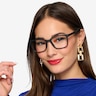 November Matte Black PlasticEyeglass Frames for Women from EyeBuyDirect