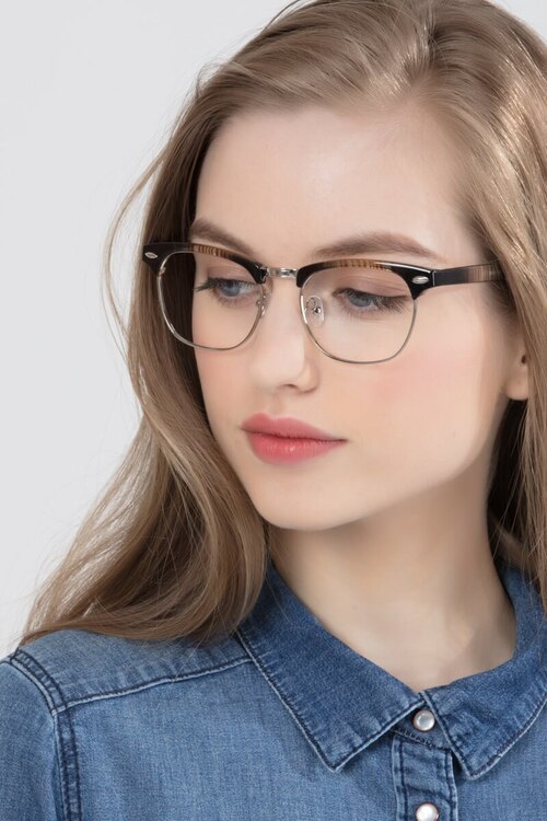 Coexist Striped MetalEyeglass Frames for Women from EyeBuyDirect