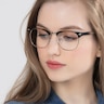 Coexist Striped MetalEyeglass Frames for Women from EyeBuyDirect