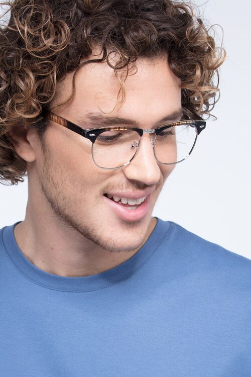 Coexist Striped Plastic-metalEyeglass Frames for Men from EyeBuyDirect