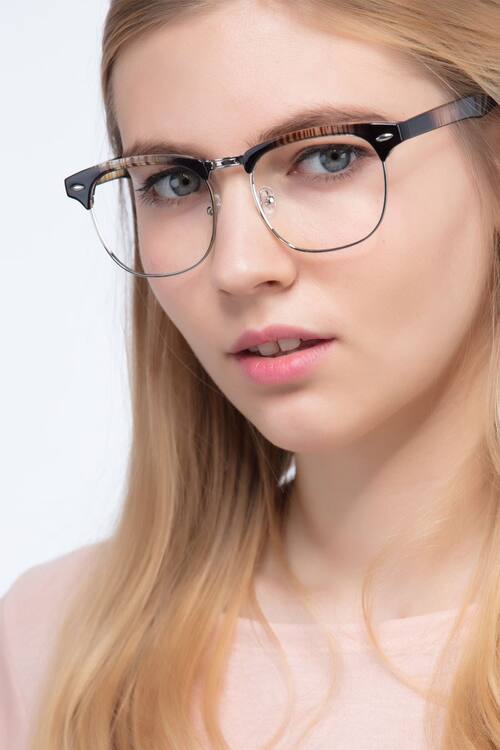 Striped Coexist -  Plastic-metal Eyeglasses