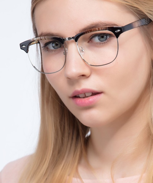Coexist Striped Plastic, MetalEyeglass Frames for Women from EyeBuyDirect