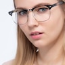 Coexist Striped Plastic-metalEyeglass Frames for Women from EyeBuyDirect