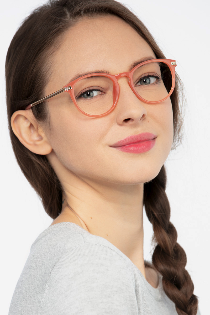 Daphne Round Pink Glasses for Women | Eyebuydirect Canada