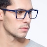 Equation Matte Navy PlasticEyeglass Frames for Men from EyeBuyDirect