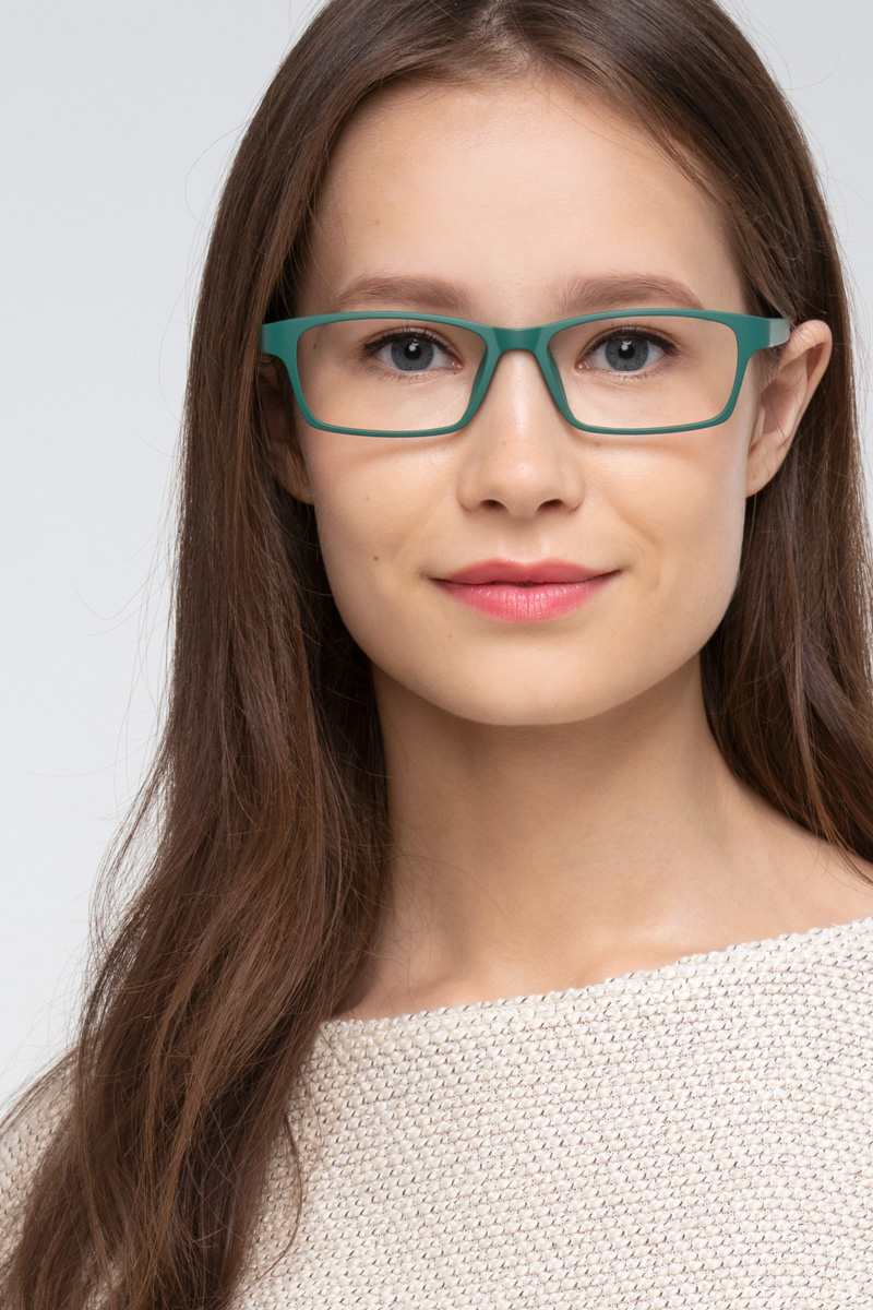 Madras Rectangle Green Full Rim Eyeglasses Eyebuydirect Canada