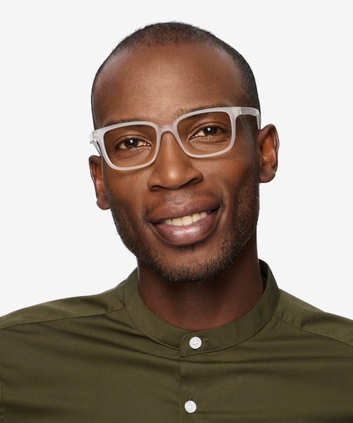 November Matte Clear PlasticEyeglass Frames for Men from EyeBuyDirect