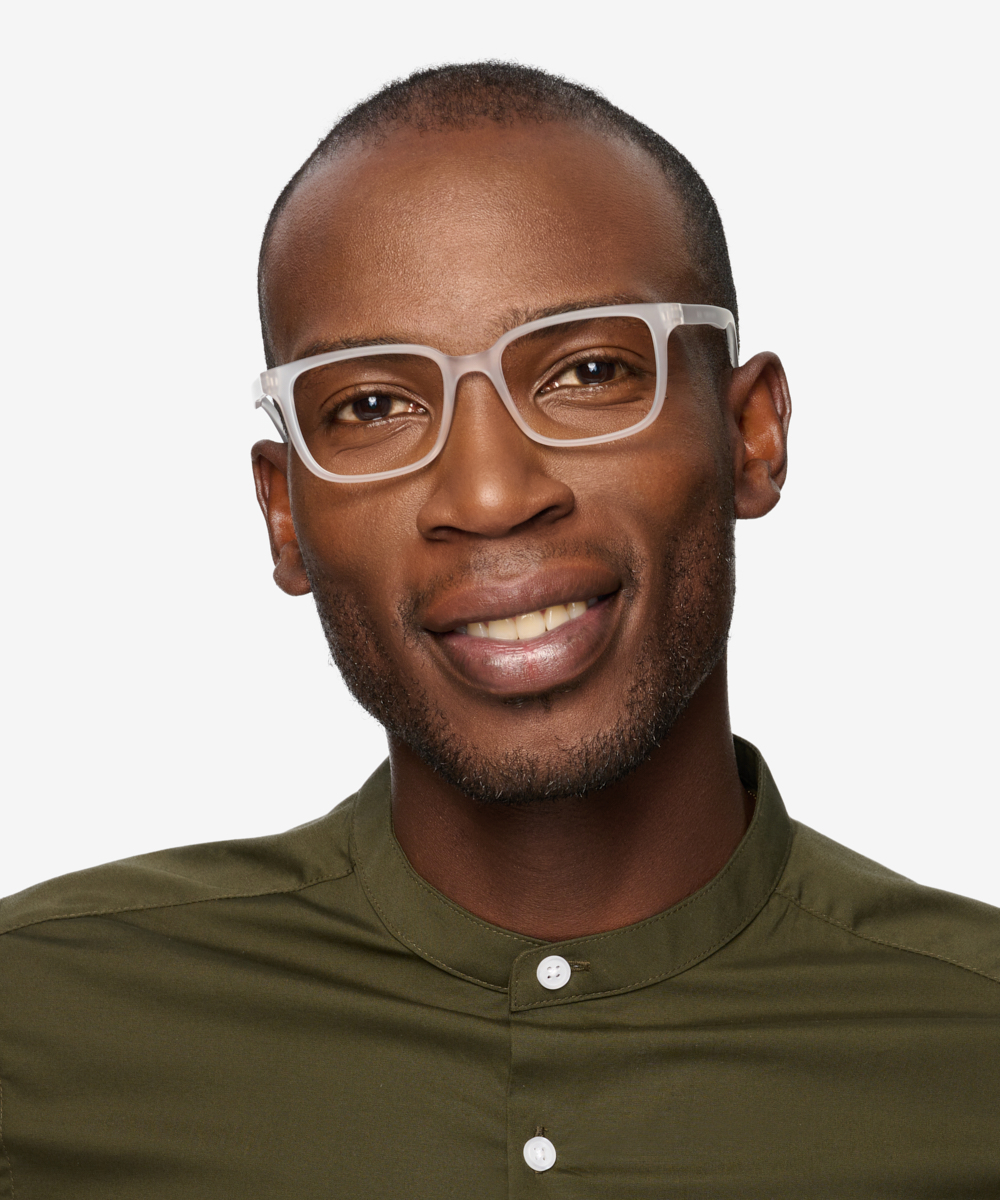 November Rectangle Matte Clear Full Rim Eyeglasses Eyebuydirect