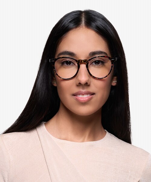 Peninsula Red Floral PlasticEyeglass Frames for Women from EyeBuyDirect