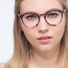 Peninsula Blue Floral PlasticEyeglass Frames for Women from EyeBuyDirect