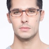 Versus Matte Tortoise PlasticEyeglass Frames for Men from EyeBuyDirect