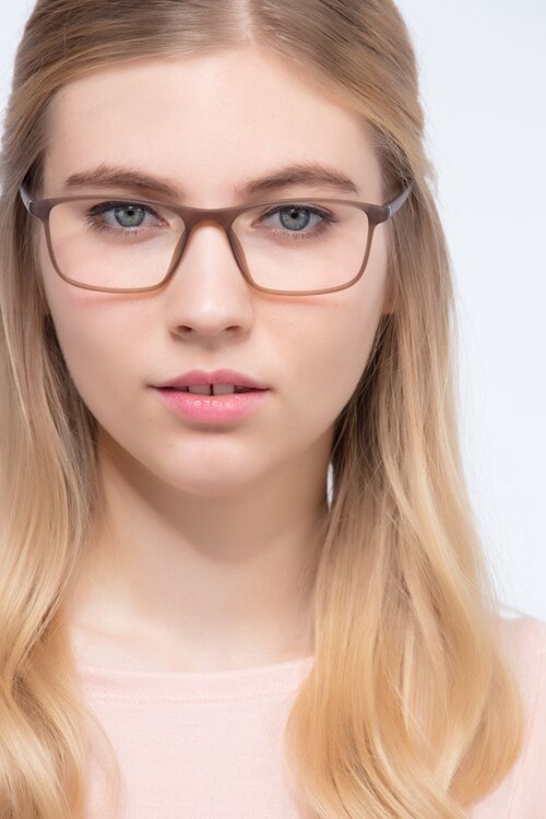 Wyoming Matte Hazel PlasticEyeglass Frames for Women from EyeBuyDirect