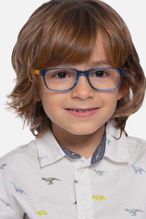 Totes Blue Clear AcetateEyeglass Frames for Men from EyeBuyDirect