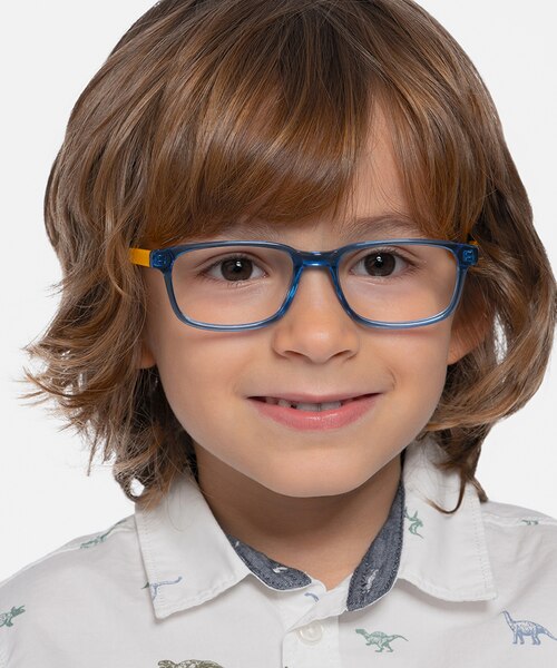 Totes Blue Clear AcetateEyeglass Frames for Men from EyeBuyDirect
