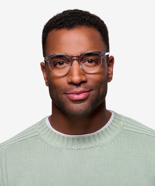 Primrose Gray Clear AcetateEyeglass Frames for Men from EyeBuyDirect