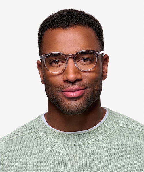 Primrose Gray Clear AcetateEyeglass Frames for Men from EyeBuyDirect