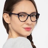 Lancet Blue Floral AcetateEyeglass Frames for Women from EyeBuyDirect