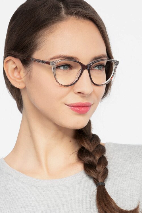 Lancet Clear Floral AcétateMontures de lunettes de vue pour Femmes d'EyeBuyDirect