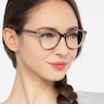 Lancet Clear Floral AcétateMontures de lunettes de vue pour Femmes d'EyeBuyDirect