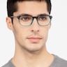Nova Blue Striped AcétateMontures de lunettes de vue pour Hommes d'EyeBuyDirect