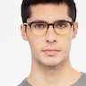 Nova Brown Striped AcétateMontures de lunettes de vue pour Hommes d'EyeBuyDirect