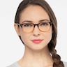 Nova Brown Striped AcétateMontures de lunettes de vue pour Femmes d'EyeBuyDirect